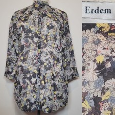 Erdem Womens Floral Blouse