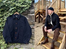 Ink Blue French Moleskin Chore