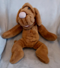 VERY RARE 1981 Ganzbros Vintage 18" Wrinkles The Dog Soft Plush Hand Puppet