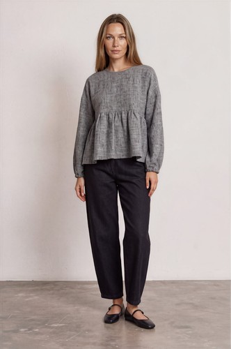 Grey peplum top - peplum, as