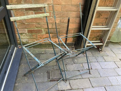 Pair antique folding - folding, cafe