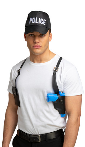 Police shoulder holster gun - police,