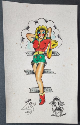 Hand painted original - hand, sailor