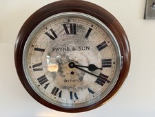 Payne & Son Mahogany Cased Station Clock 