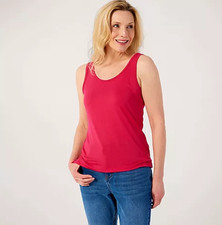 Ruth Langsford Scoop Neck Vest top size XL new with tags pink t shirt QVC