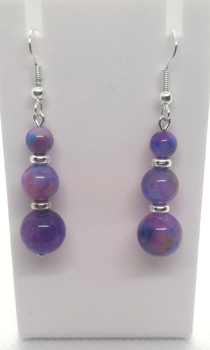 Purple blue sugilite - purple/blue, beaded