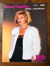 Richard Poppleton 2058 knitting pattern ladies mohair textured jacket