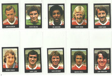 10 x NOTTINGHAM FOREST - Transimage Football 79-80 Stickers [Unused]