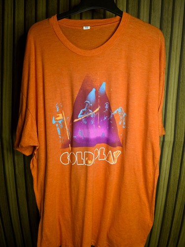 Coldplay orange band graphic - band,