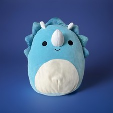 Squishmallow Blue Dino Triceratops 10” Plush Toy