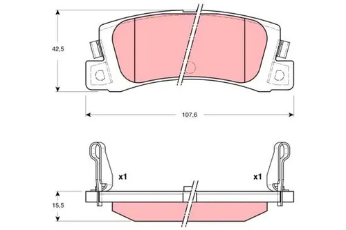 Brake pads gdb3329 trw - pads,