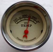 2" Classic Instruments Oil Temperature Gauge & Bracket Boat  - Magnolia