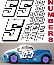 WHITE w/Black (#5's) Racing