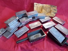 Lead Ingots, Some toned (Rainbow), Listing for one 4 Kgs plus Bar / Ingot