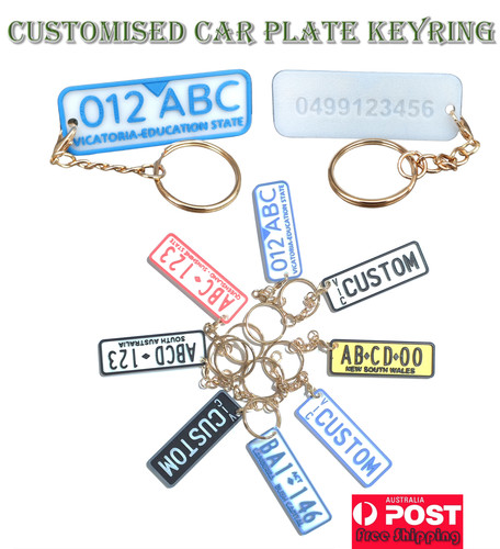 Custom number plate keyring - 2x,