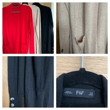 Ladies F&F Tesco edge to edge cardigan - 3 colours - sizes 6-18 - RRP £12.50