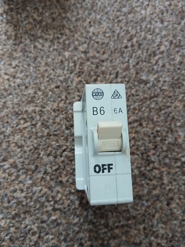 Wylex 6amp mcb one only - 6amp, mcb,