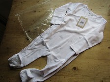 The Little White Company Organic Cotton Snowy Penguin Wrap Sleepsuit Newborn