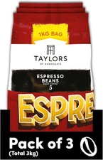Taylors of Harrogate Espresso Beans, 1kg (Pack of 3) UK