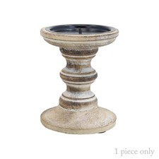 Wooden Candle Holder White