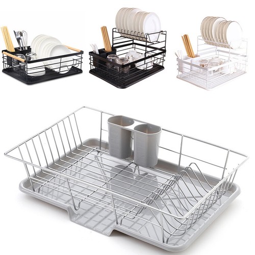Metal dish drainer rack with - metal,