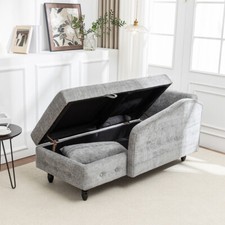 Chaise Lounge With Pillow Gray