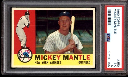 1960 topps yankees mickey - topps,