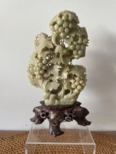 Vintage Chinese Oriental Soapstone Hand Carved Sculpture Ornament