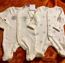 Two babygrows sleepsuits