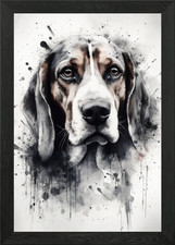 Beagle dog Puppy Love Framed