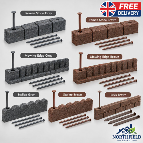 Flexible rubber garden edging - rubber,