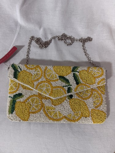 Beaded lemon clutch bag viral - clutch,