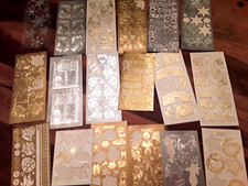18 Various Sheets Corners•CHRISTMAS•SNOWFLAKES• Peel Off Stickers Card Making