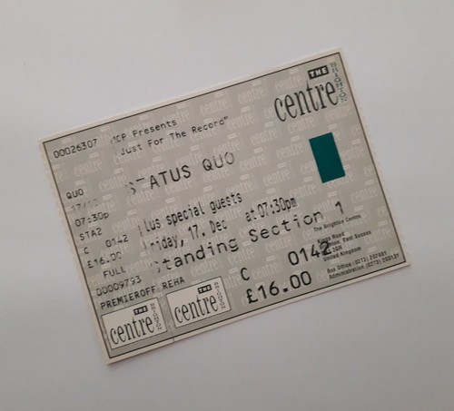 Status quo tickets unused - tickets,