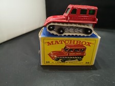 W544-MATCHBOX LESNEY No35B SNOW TRAC TRACTOR WITH BOX