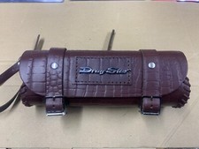 Yamaha XVS650 Drag Star leather tool roll  Highway Hawk fork mount with straps 
