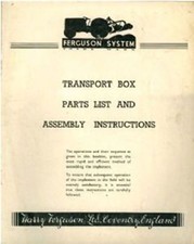 Ferguson Transport Box Parts Manual with Assembly Instructions