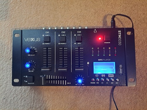 Channel audio mixer with - dj,