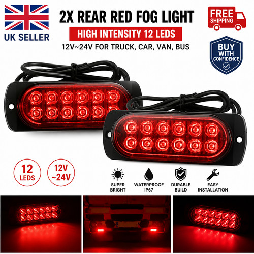 High intensity rear red - 2x, fog