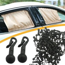100Pcs Black Car Sunshade Curtain Clip Hooks Curtain Hook Universal Accessories