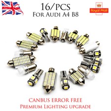 For Audi A4 B8 A5 INTERIOR LED BULBS KIT XENON WHITE INTERIOR LIGHTS BULBS KIT
