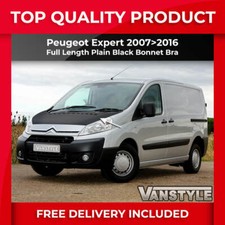 FOR PEUGEOT EXPERT 07>16 FULL BONNET BRA PLAIN BLACK PROTECTOR COVER STONE GUARD