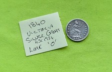 1840 "Large O" Four Pence 4p Groat Silver Queen Victoria (1837-01) esc1934