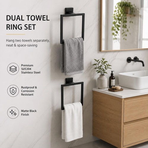 2pcs square matte - 2pcs, towel