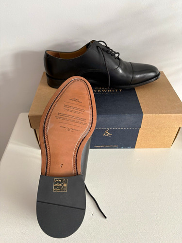 Charles tyrwhitt black leather - black,