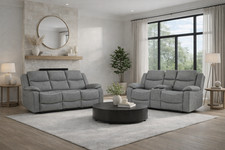 Grey Fabric Electric Recliner