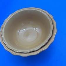 Vintage TWO "Bella" Debby Segura Signature Yellow Mixing Bowls 9”x 4.5” & 8”x 4”