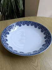 Sainsburys Indigo large pasta bowls 23cm/9 1/8" blue & white excellent 