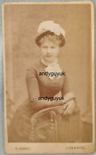 CDV LADY FANCY HAT CURLY HAIR