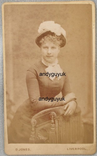 Cdv lady fancy hat - cdv,